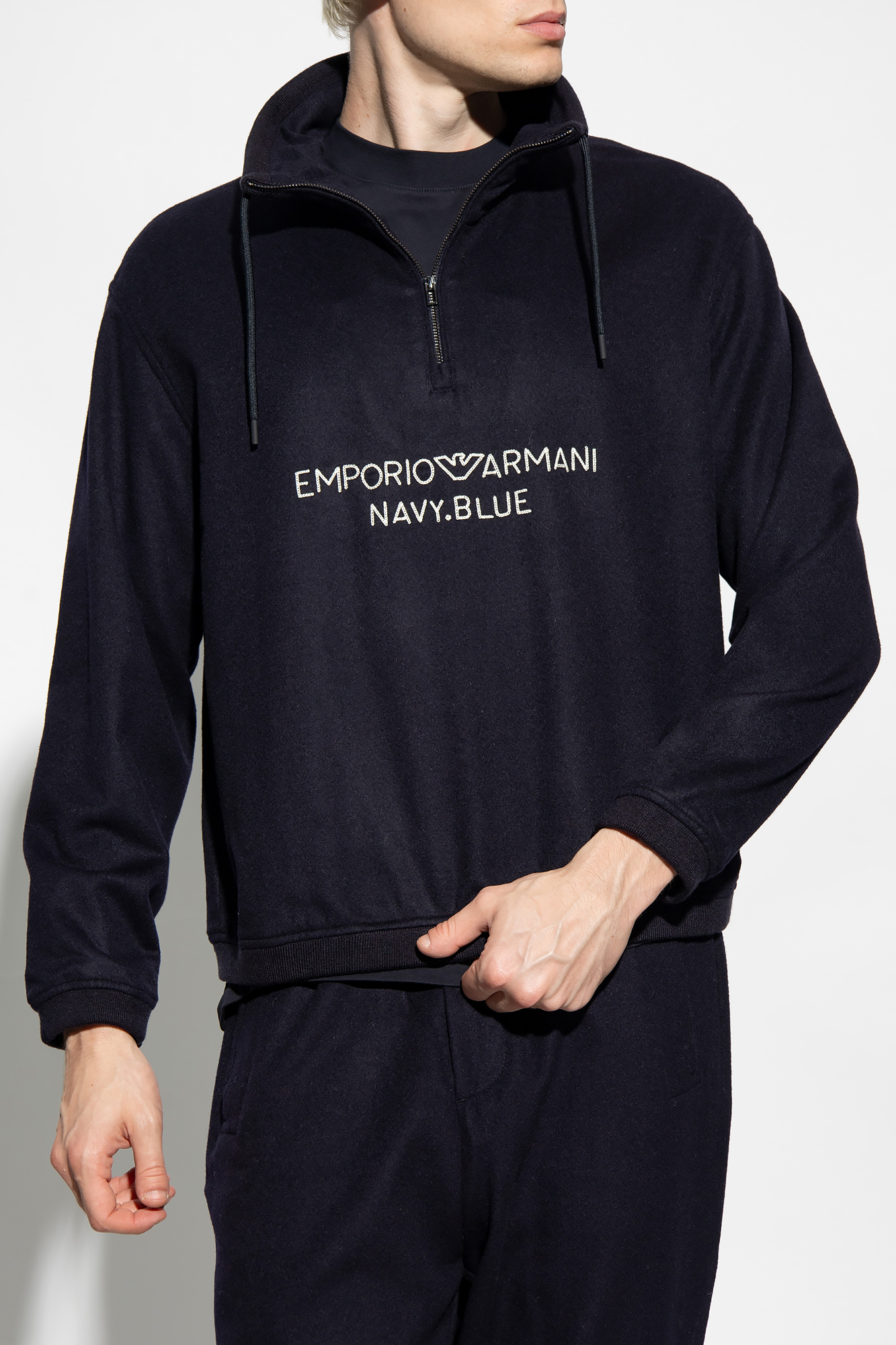 Ea7 on sale navy hoodie